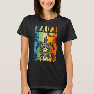 Zee Turtle Retro Kauai Hawaii Bijpassende Familie  T-shirt
