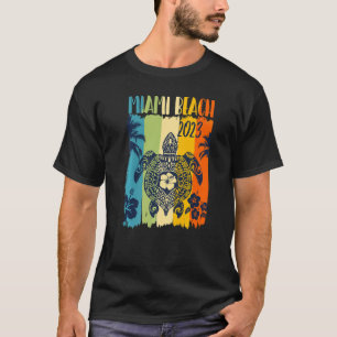 Zee Turtle Retro Miami Beach Florida Family Vacati T-shirt
