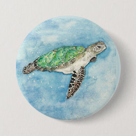 Zee Turtle Ronde Button 7,6 Cm