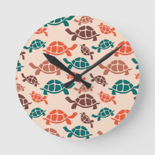 Zee Turtle Ronde Klok
