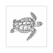 Zee Turtle Rubberstempel (Afrduk)