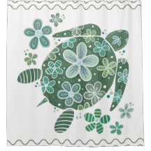 Zee Turtle Shower Curtain