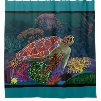 Zee Turtle Shower Curtain Douchegordijn
