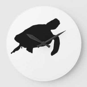 Zee Turtle Silhouette Grote Klok