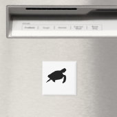 Zee Turtle Silhouette Magneet (Insitu (Vaatwasser))