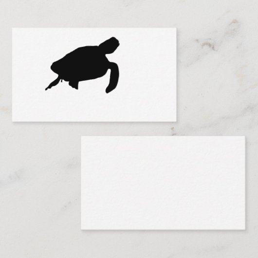 Zee Turtle Silhouette Visitekaartje (Voorkant / Achterkant)