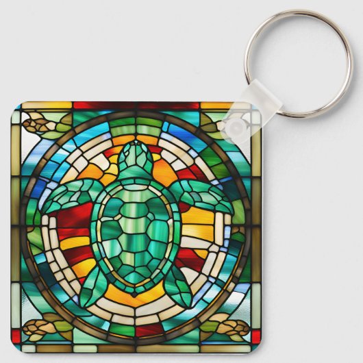 Zee Turtle Sleutelhanger (Achterkant)