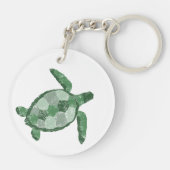 Zee Turtle Sleutelhanger (Achterkant)