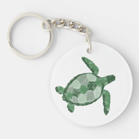 Zee Turtle Sleutelhanger (Voorkant)