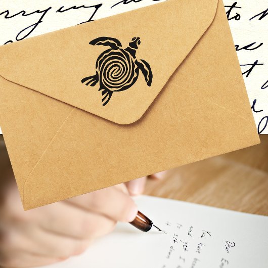 Zee Turtle Stamp Zelfinktende Stempel