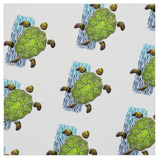 Zee Turtle Stof (Swatch)
