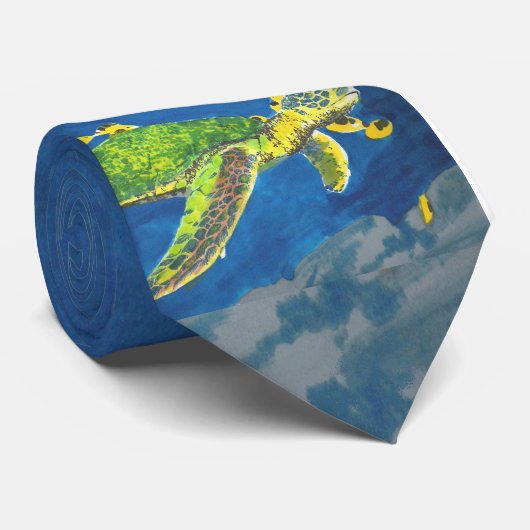 Zee Turtle Stropdas (Opgerold)
