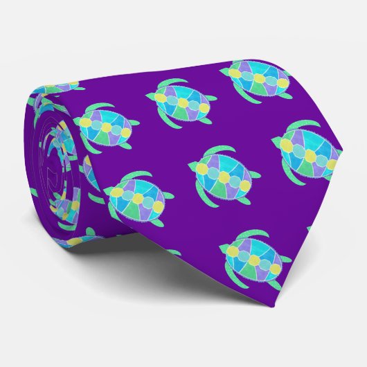 Zee Turtle Stropdas (Opgerold)