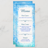 Zee Turtle Theme Aangepast menu Kaarten | Blauw &  (Voorkant / Achterkant)