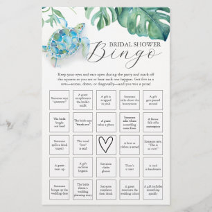 Zee Turtle Theme Vrijgezellenfeest Bingo Flyer