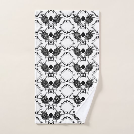 Zee Turtle Tortoise Moons Patroon Bad Handdoek (Handdoek)