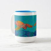 Zee Turtle Two Tone Mok (Voorkant links)