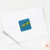 Zee Turtle Vierkante Sticker (Envelop)