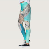 Zee Turtle Waterverf Green Leggings (Links)