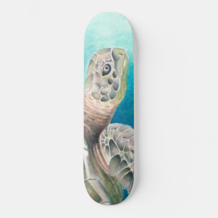 Zee Turtle Waterverf Green Skateboard