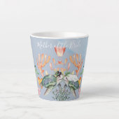Zee Turtle Wedding met bride en bruin Latte Mok (Voorkant)