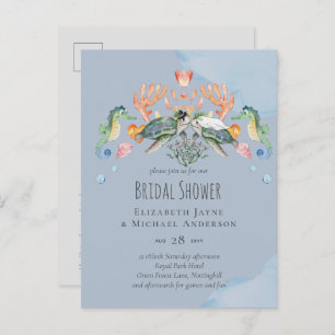 Zee Turtle Wedding Vrijgezellenfeest nodigt uit Briefkaart