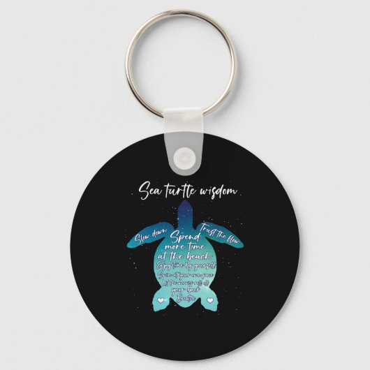 Zee Turtle Wisdom Zee Turtle Love Sleutelhanger (Voorkant)