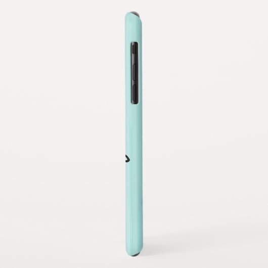 Zee Turtles Aqua Stripe met naam Case-Mate iPhone Case (Achterkant/links)