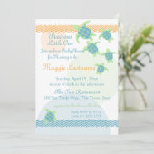 Zee Turtles Baby shower Kaart (Staand voorkant)