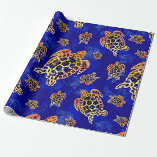 Zee Turtles batik African Art Cadeaupapier