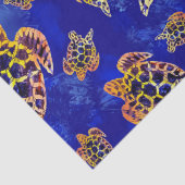 Zee Turtles batik African Art Tissuepapier (Detail)