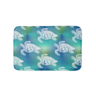 Zee Turtles Blue Aqua Bath Rug Badmat