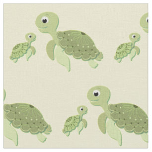 Zee Turtles Cute Kinder Baby Nursery Stof