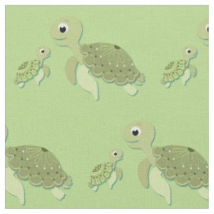 Zee Turtles Cute Kinder Baby Nursery Stof