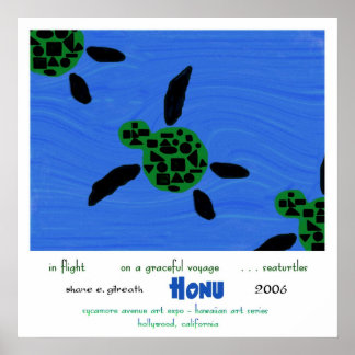 Zee Turtles Haiku Art Print