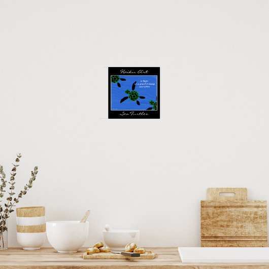 Zee Turtles Haiku Art Print (Keuken)