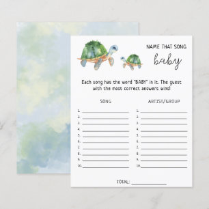 Zee Turtles - noem dat liedje baby shower game