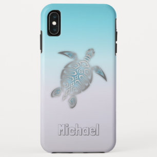 Zee Turtles Silver Monogram Animal iPhone XS Max Hoesje