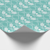 Zee Turtles Tortoise Moons Ocean Pattern Gift Cadeaupapier (Hoek)