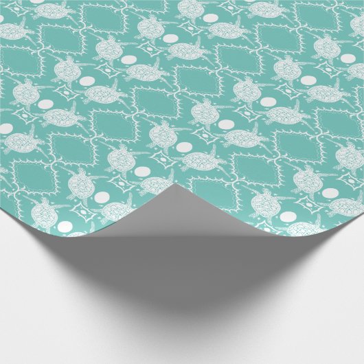 Zee Turtles Tortoise Moons Ocean Pattern Gift Cadeaupapier (Hoek)