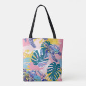 Zee Turtles Tropical Leaves Tas (Achterkant)