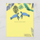 Zee Turtles Weddenblauw Geel (Achterkant)