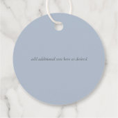 Zee Turtles Wedding met bride en Groom Favo Bedankjes Labels (Achterkant)