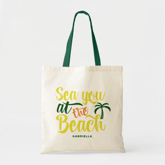 Zee u bij het prijsvraag van de Beach Summer geper Tote Bag (Voorkant)