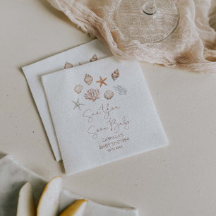 Zee U binnenkort Kust Baby shower Servet