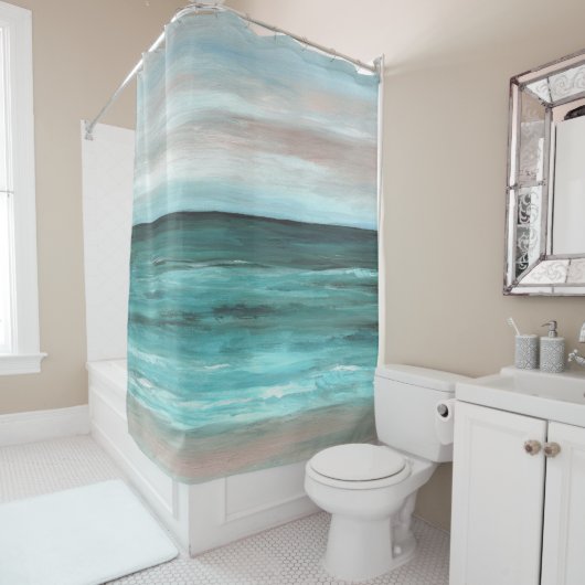 Zee Uitzicht 265 oceaanstrand Douchegordijn (In situ)