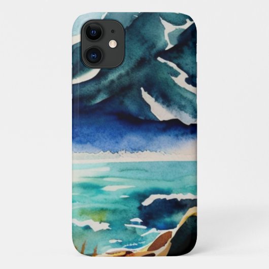 Zee uitzicht waterverf Case-Mate iPhone case (Achterkant)