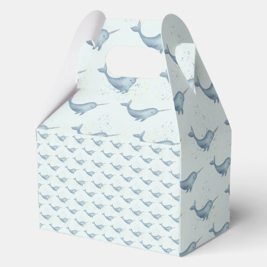 Zee Unicorn Narwhal Bedankdoosjes (Achterkant)