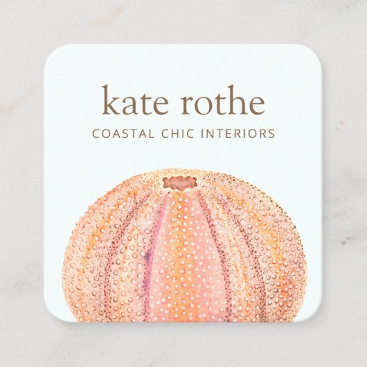 Zee Urchin Beachy Coastal Theme Visitekaartje (Voorkant)