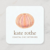 Zee Urchin Beachy Coastal Theme Visitekaartje (Voorkant)